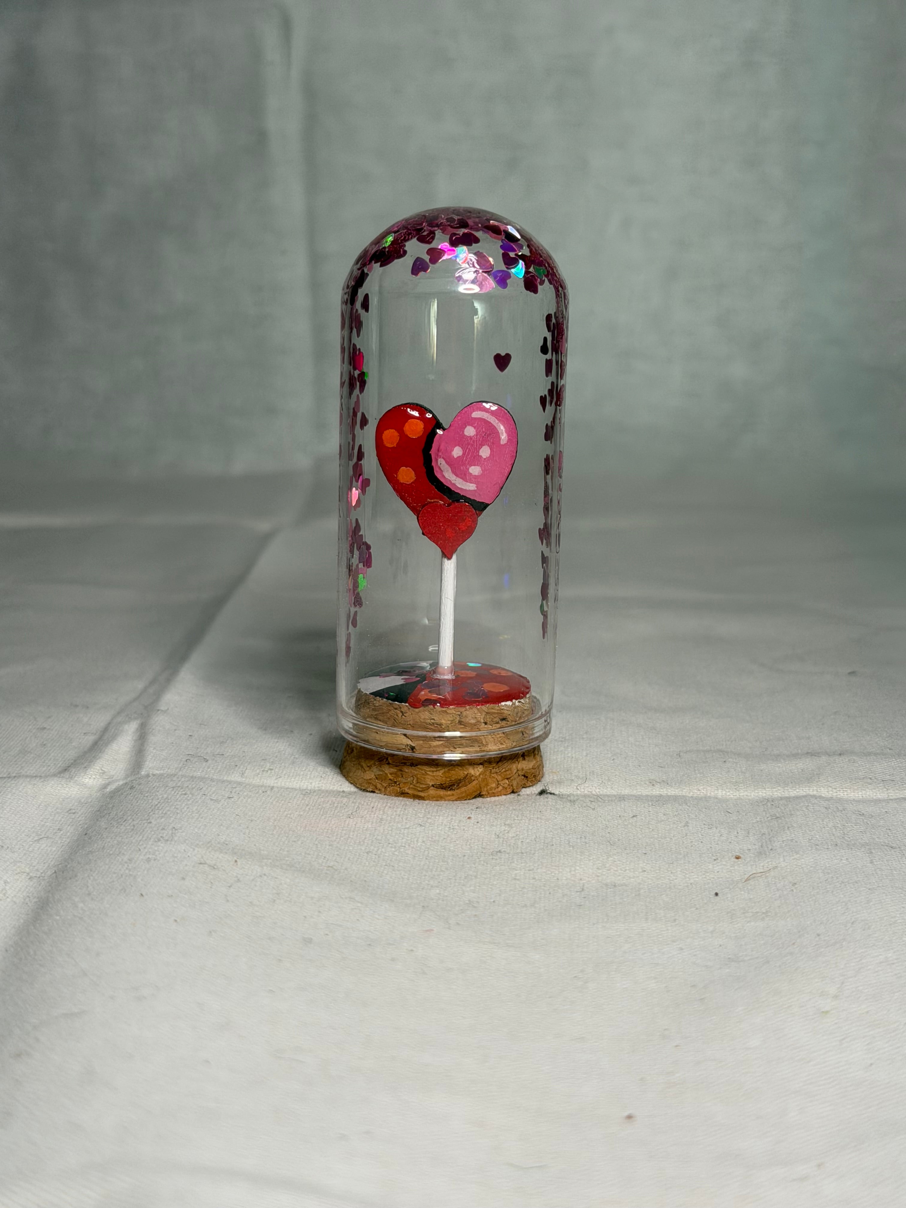 Pop Art Heart Mini Domes