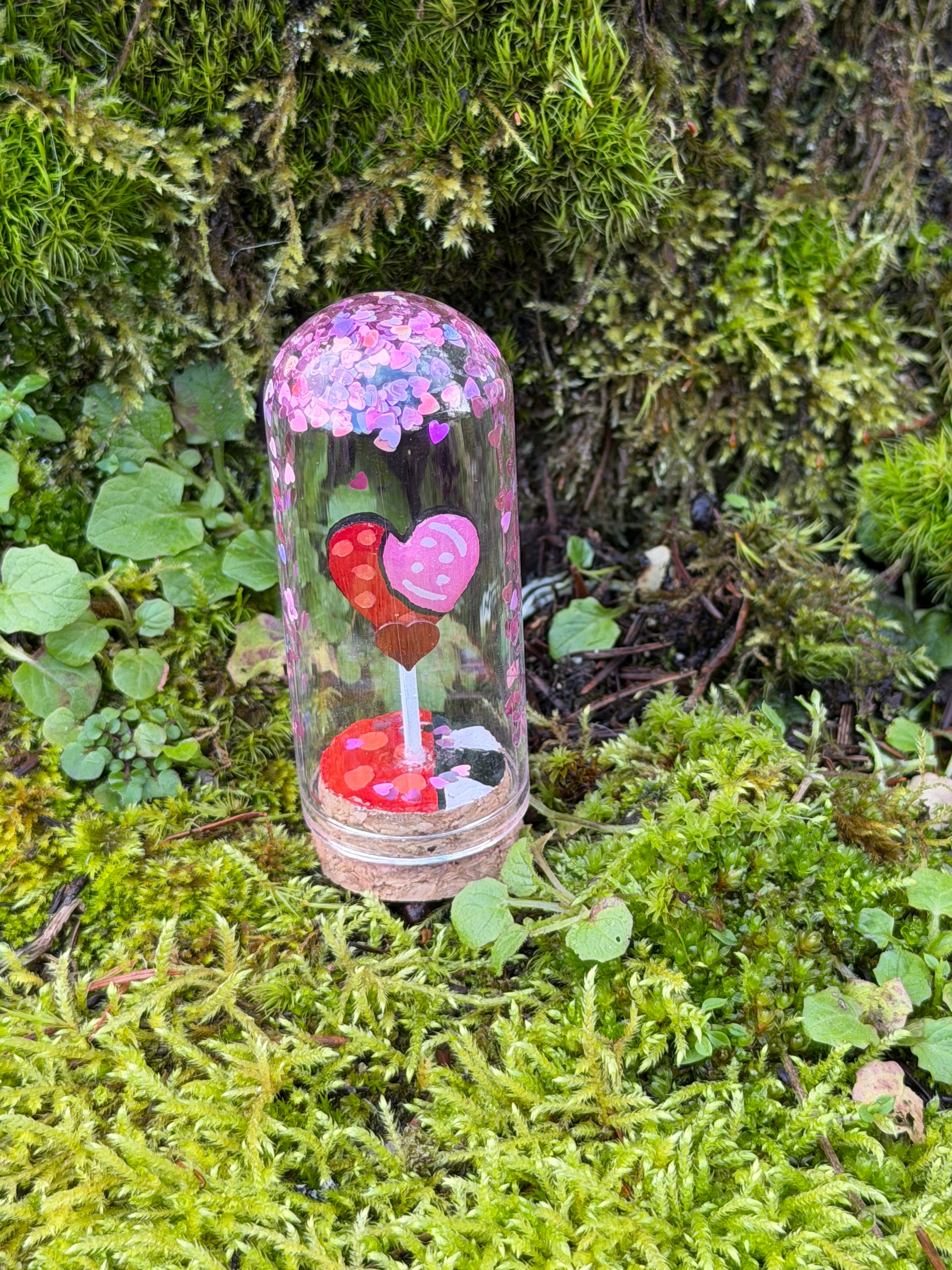 Pop Art Heart Mini Domes